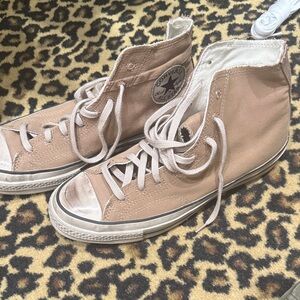 Converse High-Top Sneakers in Light Brown
